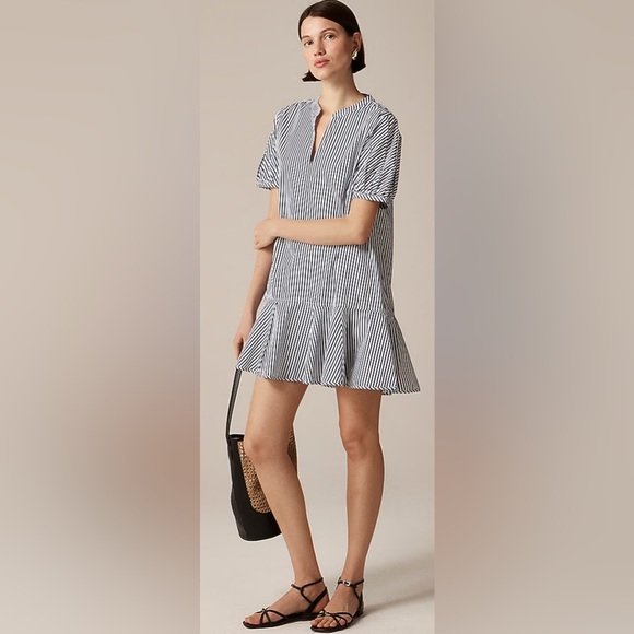 delilah dress in cotton poplin J.Crew Delilah Dress Cotton Poplin White Size XS Tall NWT